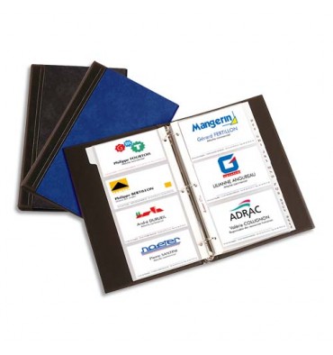 Sigel - Porte-carte de visites transparent - 3 compartiments - 94 x 85 mm -  pour 210 cartes Pas Cher