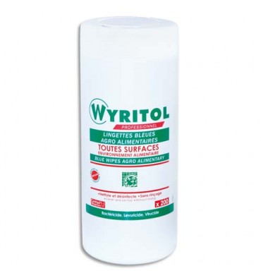 Lingettes désinfectantes HACCP Wyritol agroalimentaires, étui de 200 -  Dégraissants, désinfectants