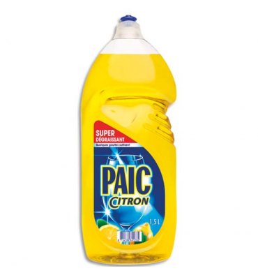 PAIC Flacon 1,5 L de liquide vaisselle parfumé au citron Excel+