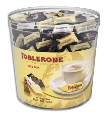 TOBLERONE Boîte de Minis sachets de Toblerone 3 chocolats