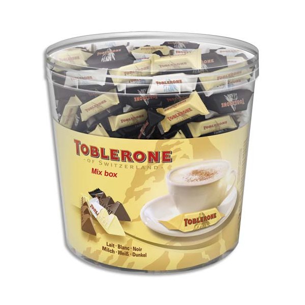 Toblerone – Assortiment de Mini Barres en Chocolat – Chocolats de Noël – 1  Boîte Métal 368 g : : Epicerie