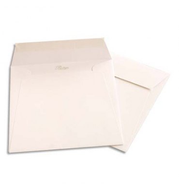 Paquet de 20 enveloppes Pollen Clairefontaine, format 16 x 16 cm, 120 g  ivoire