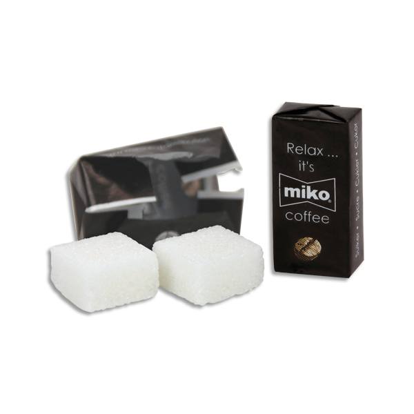 MIKO Boîte de 1000 morceaux de sucre de 5 grammes emballés individuellement