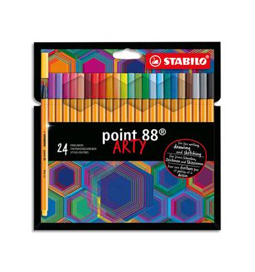 STABILO Stylo feutre pointe fine - Point 88 - Pochette x 20 stylos