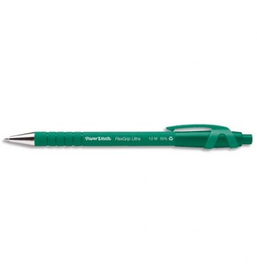 Paper Mate Flexgrip Ultra stylo bille rétractable, pointe moyenne 1 mm -  vert