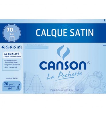 Bloc de papier calque satin Canson 90g /50flles