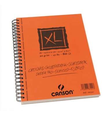 CANSON 60 feuilles papier dessin CROQUIS XL spirale 90g A5