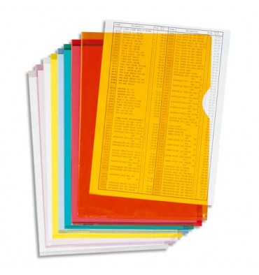 Paquet de 10 pochettes coin papier SUPER 160g, coloris assortis