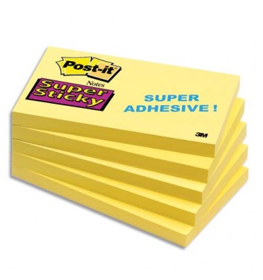 Post-it - Bloc Z-Notes Super Sticky - jaune - 76 x 76 mm Pas Cher